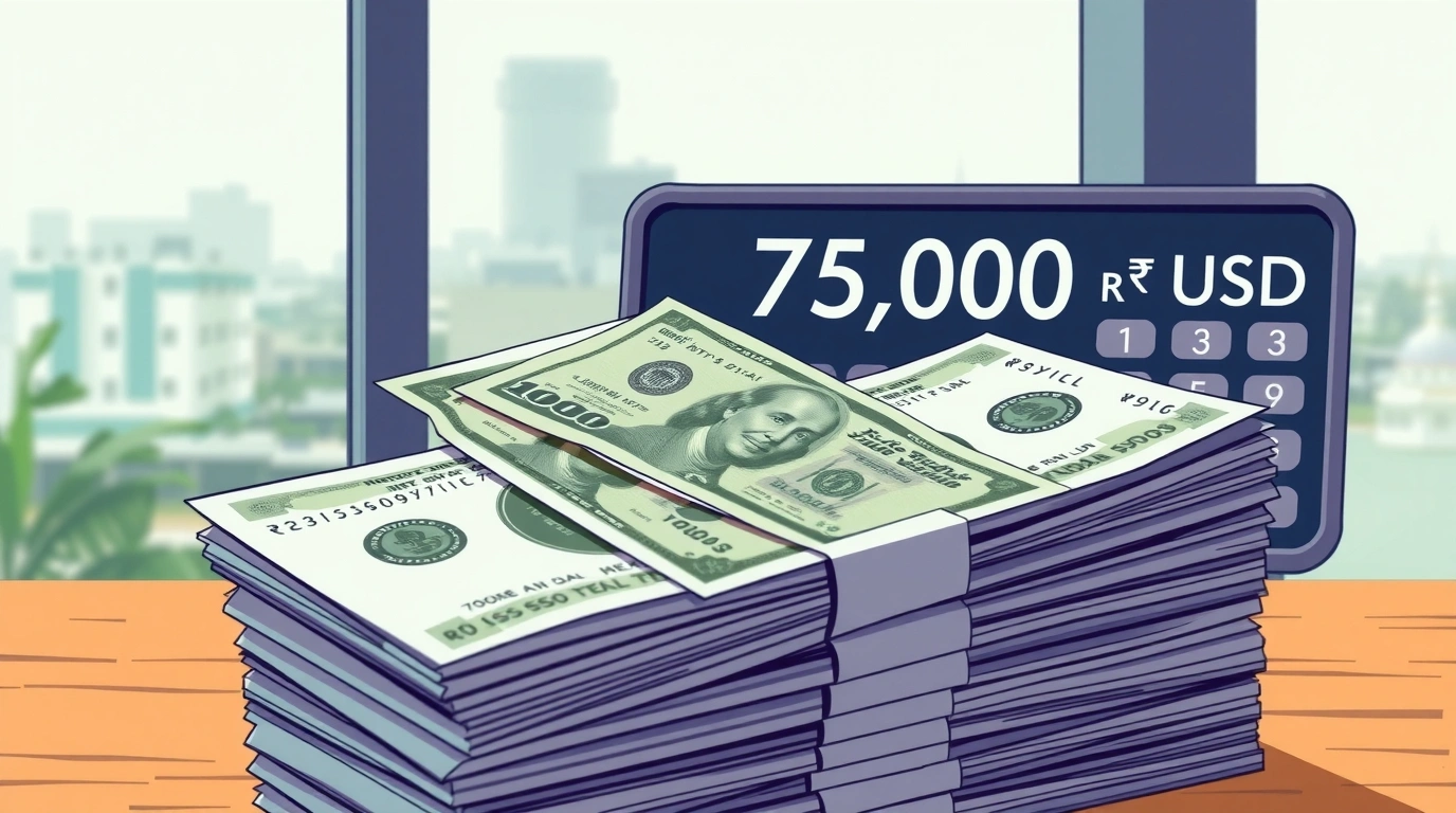 75000 usd dollars in rupees
